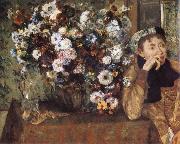 Edgar Degas Woman and chrysanthemum oil